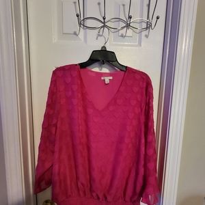 Women's Hot Pink Blouse